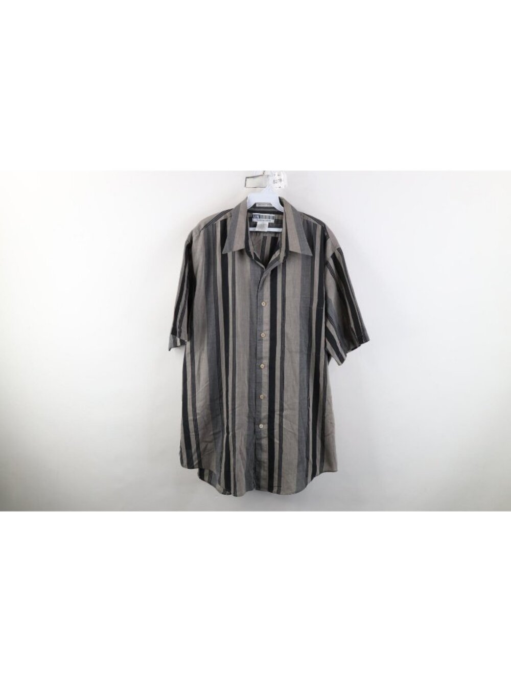 Vintage 90s Streetwear Mens 2XL Faded Striped Color Block Collared Button Shirt
